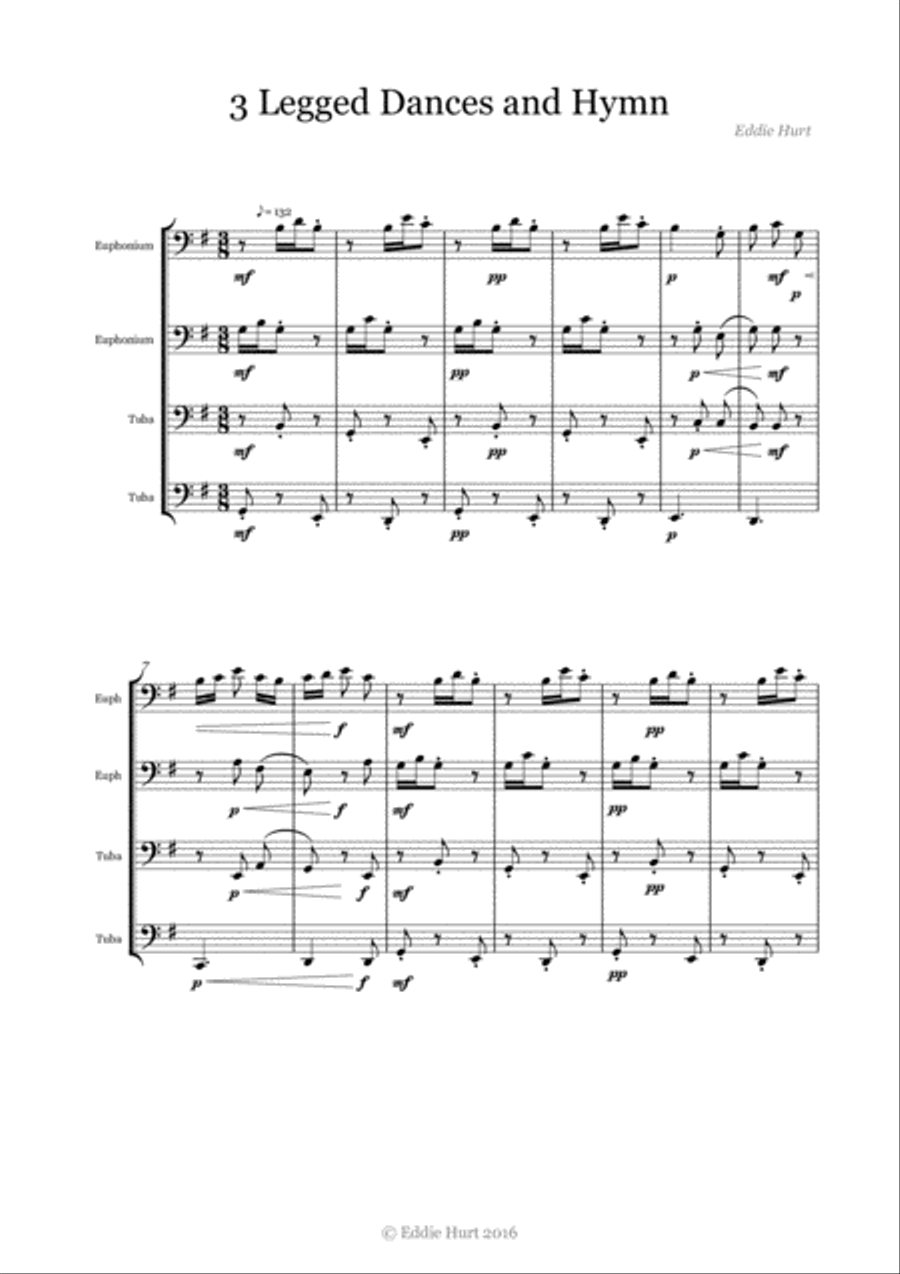 Three Legged Dances and Hym Brass Ensemble scores gallery preview page 2