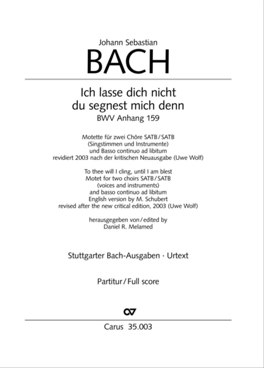 Lord, do not depart until I am blessed (Ich lasse dich nicht, du segnest mich denn) 4-Part scores gallery preview page 2