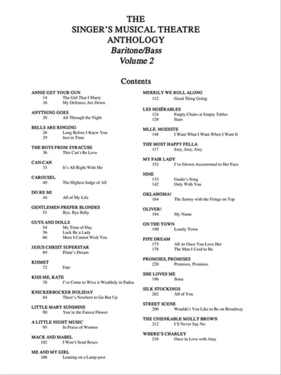 The Singer's Musical Theatre Anthology – Volume 2