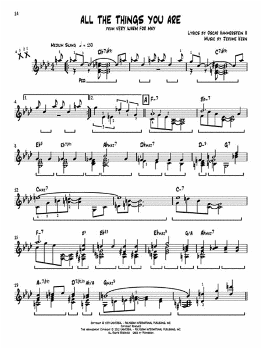 Jazz Standards for Vibraphone Electric Guitar scores gallery preview page 4