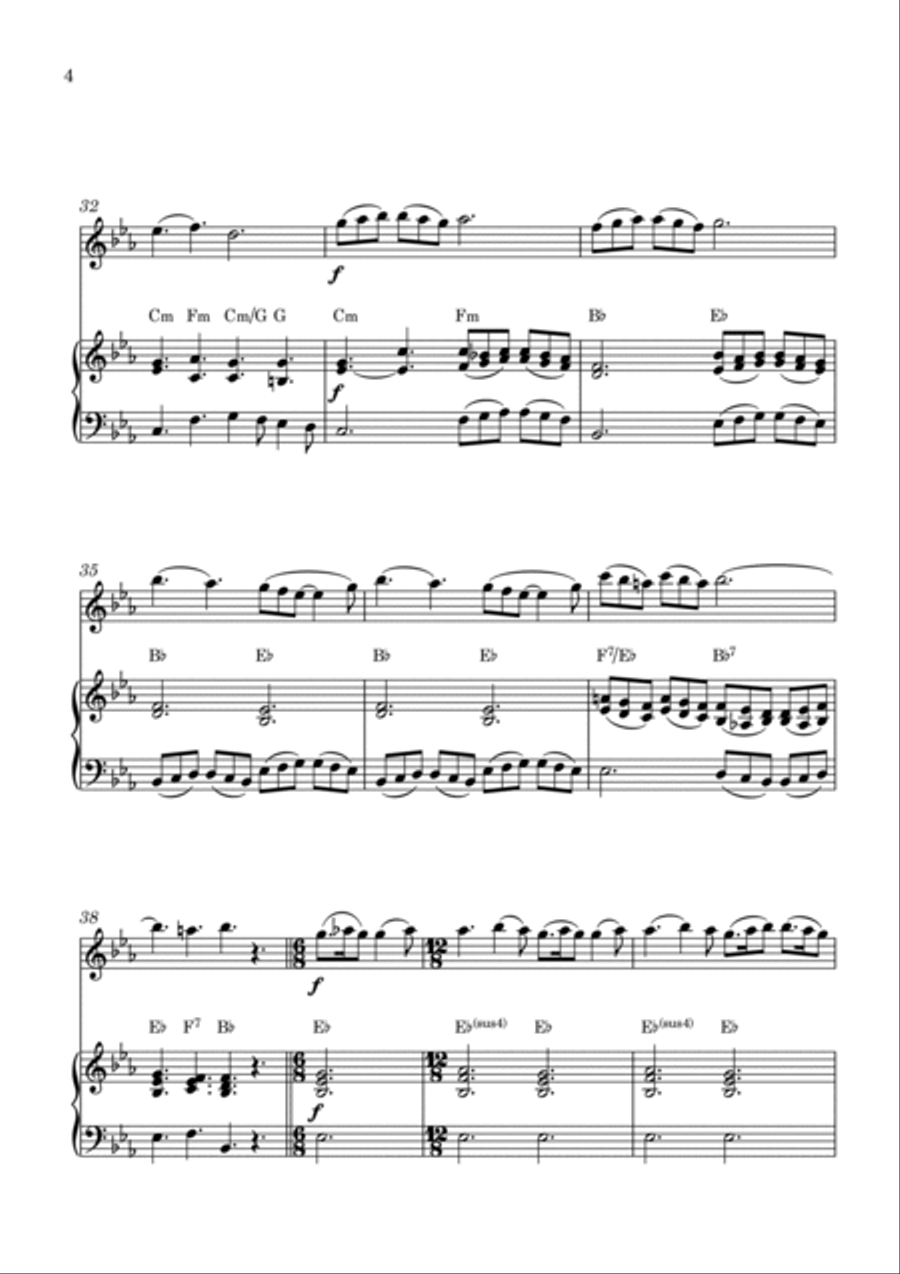 Main Themes from Four Seasons “Spring” Antonio Vivaldi Tiago Cordeiro Chamber Music scores gallery preview page 4