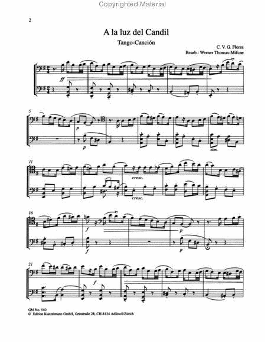 7 easy tangos for 2 celli Set of Parts scores gallery preview page 3