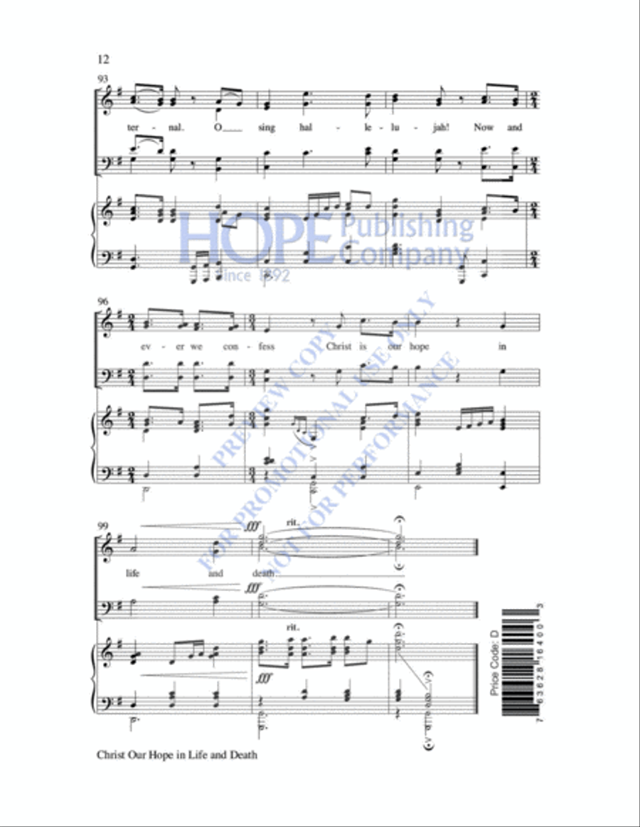 Christ Our Hope in Life and Death 4-Part scores gallery preview page 13