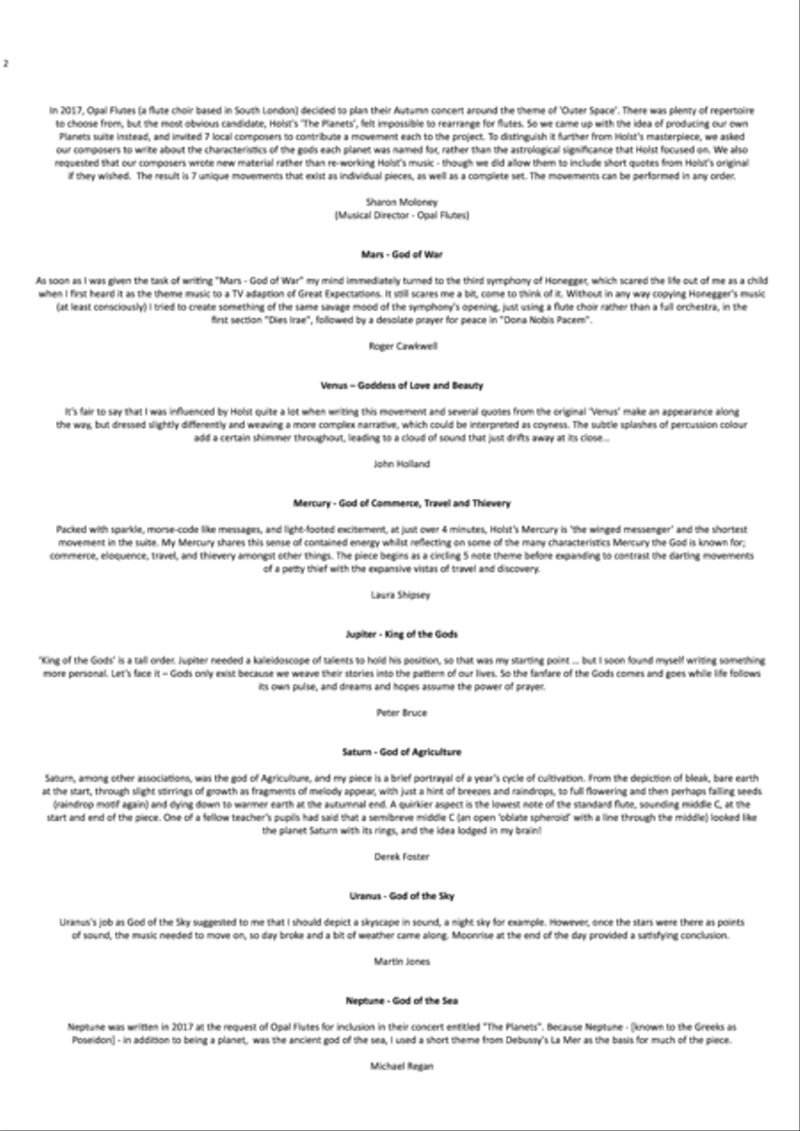 The Planets Re-Imagined Flute scores gallery preview page 2