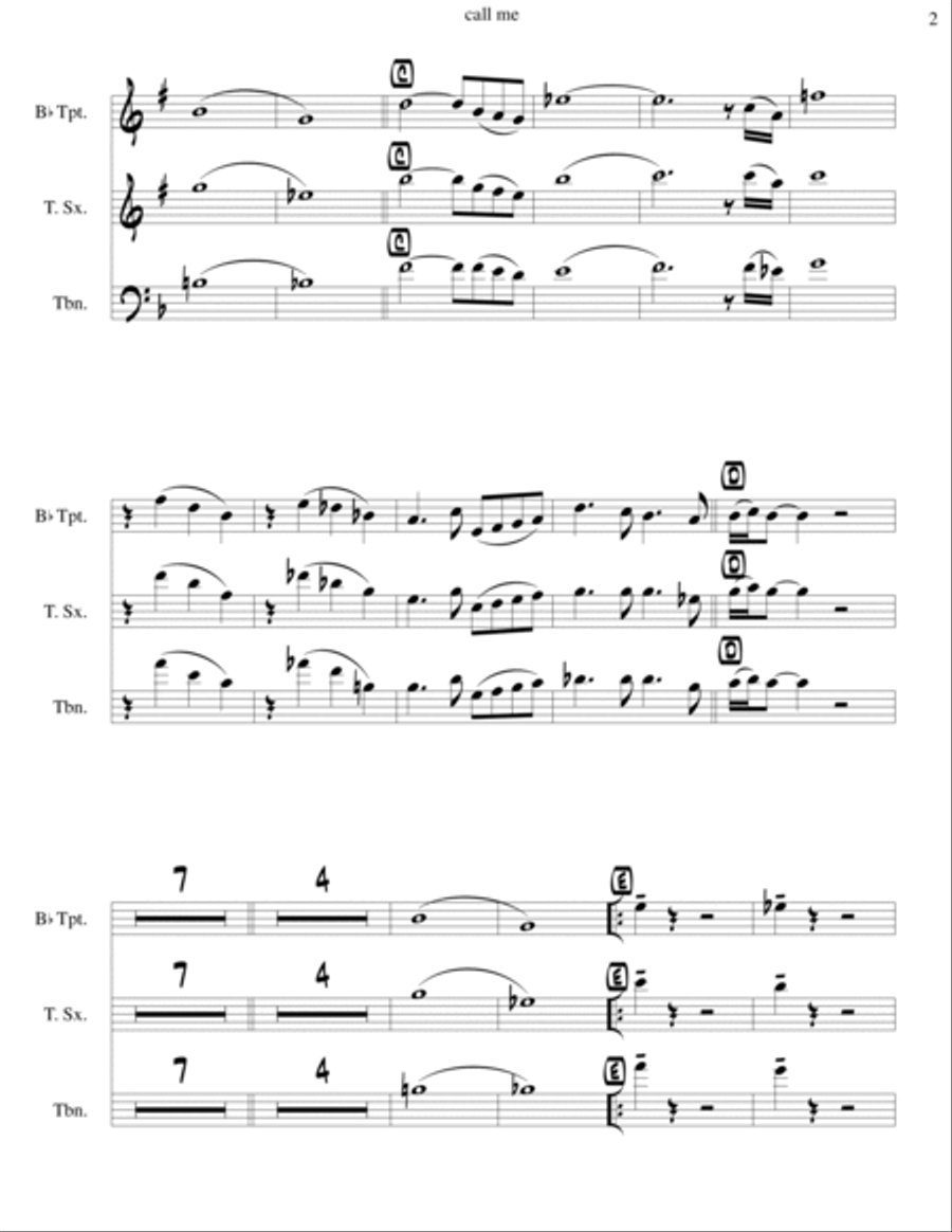 Call Me Call Me Small Ensemble scores gallery preview page 3