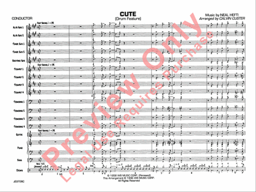 Cute Cute Jazz Ensemble scores gallery preview page 3