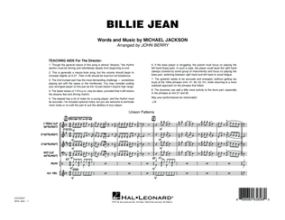 Book cover for Billie Jean - Conductor Score (Full Score)