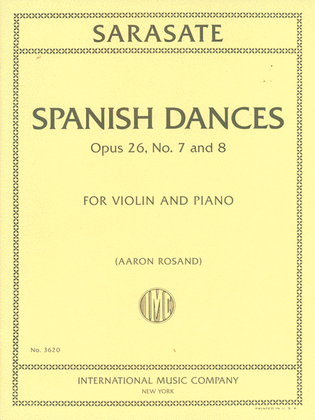 Book cover for Spanish Dances, Opus 26, Nos. 7 And 8