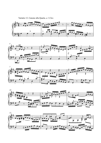 BWV 988  Goldberg Variations 12