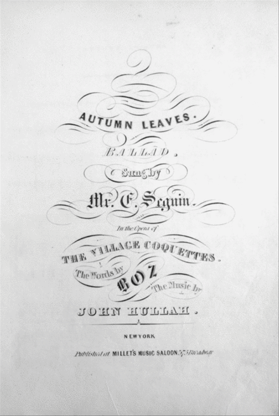 Autumn Leaves. Ballad Voice scores gallery preview page 1