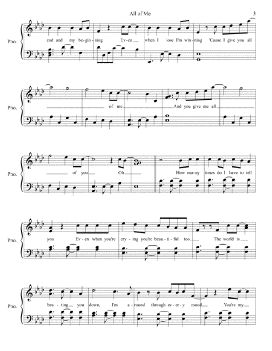 All Of Me Voice scores gallery preview page 3