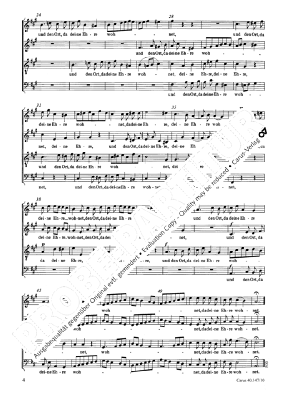 Graun: Furwahr, er trug; Herr, ich habe lieb Score scores gallery preview page 5