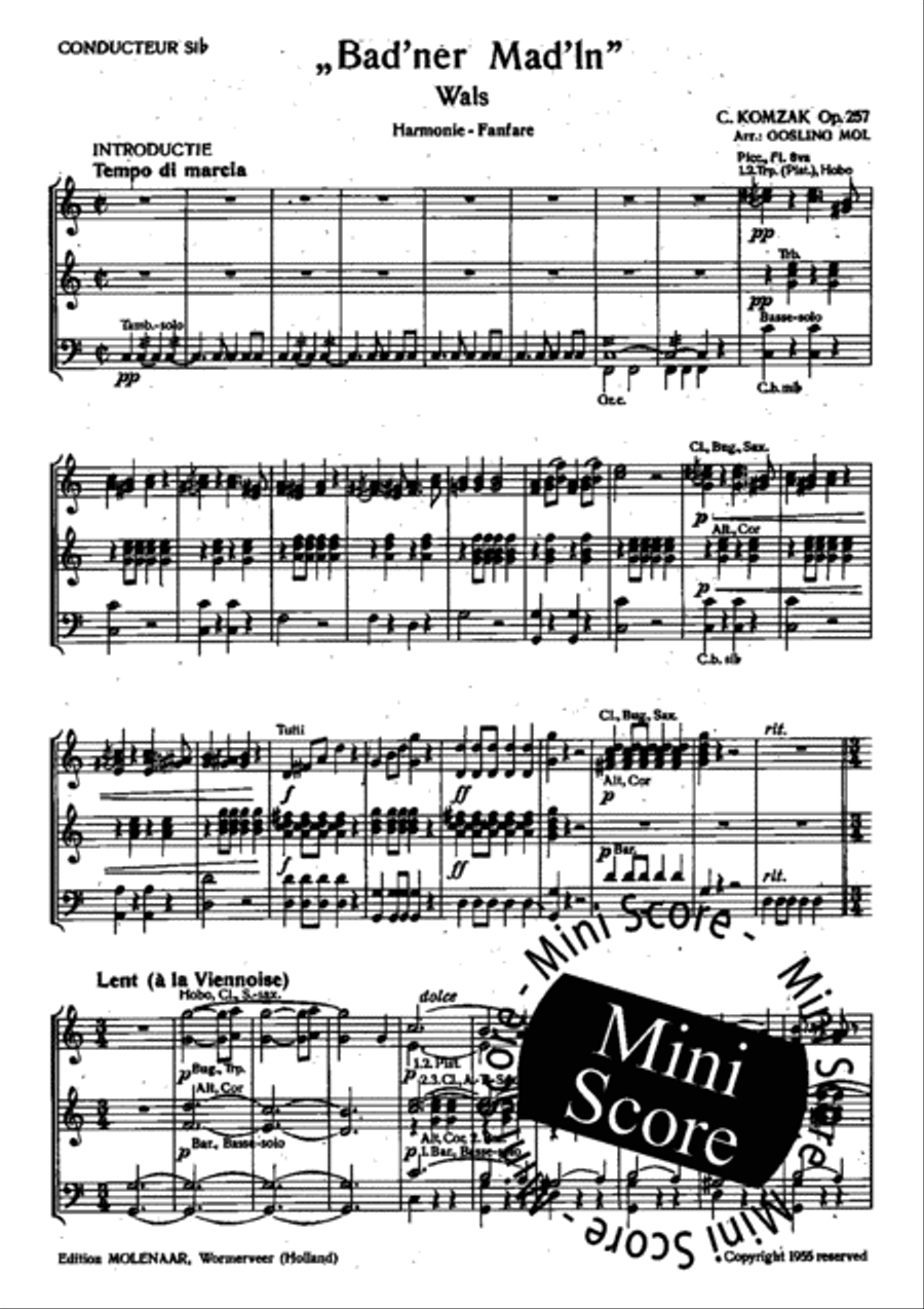 Bad'ner Mad'ln Concert Band scores gallery preview page 3