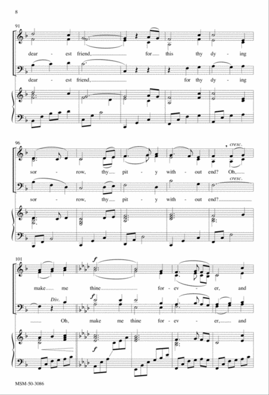 O Sacred Head, Now Wounded 4-Part scores gallery preview page 8