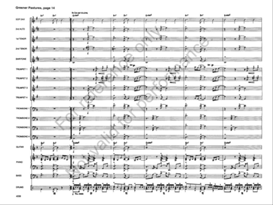 Greener Pastures Greener Pastures Jazz Ensemble scores gallery preview page 15