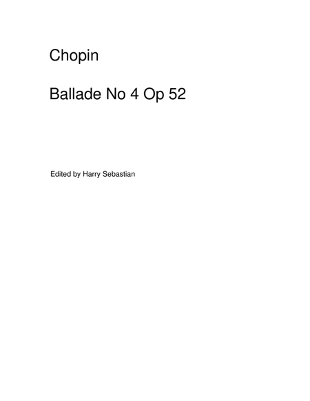 Chopin- Ballade No. 4 in F minor, Opus 52 image number null