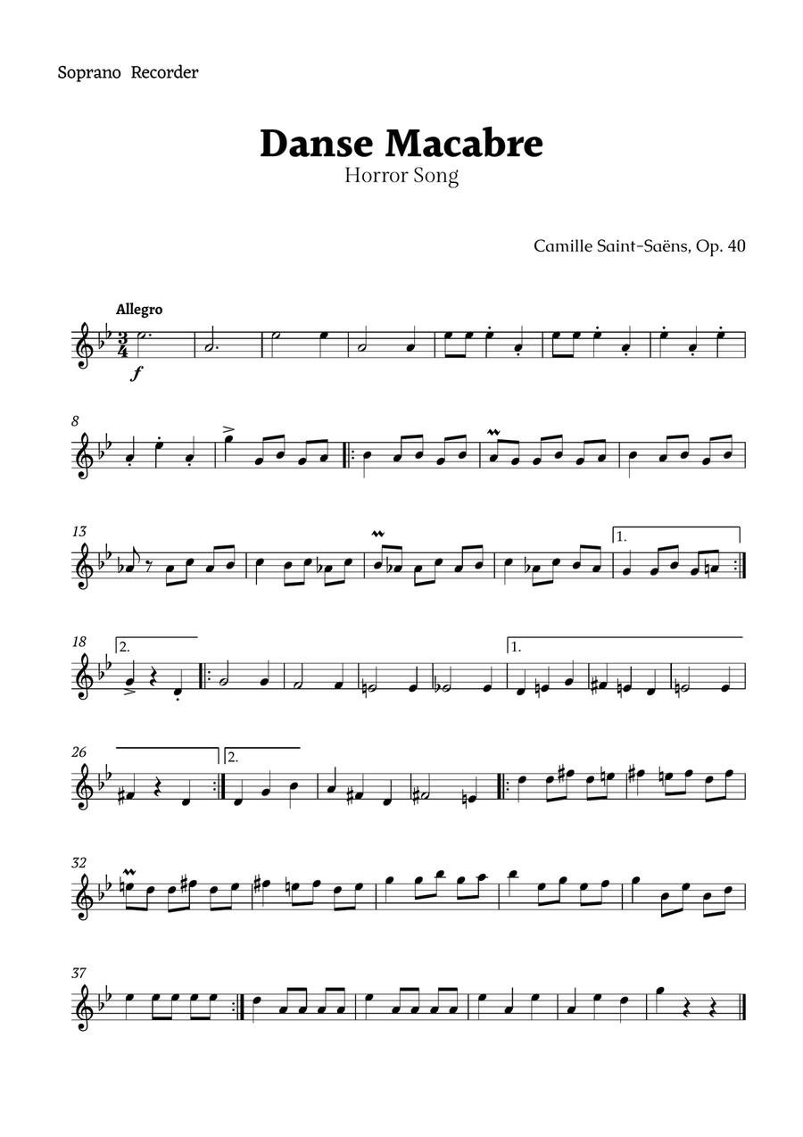 Danse Macabre by Saint-Saëns