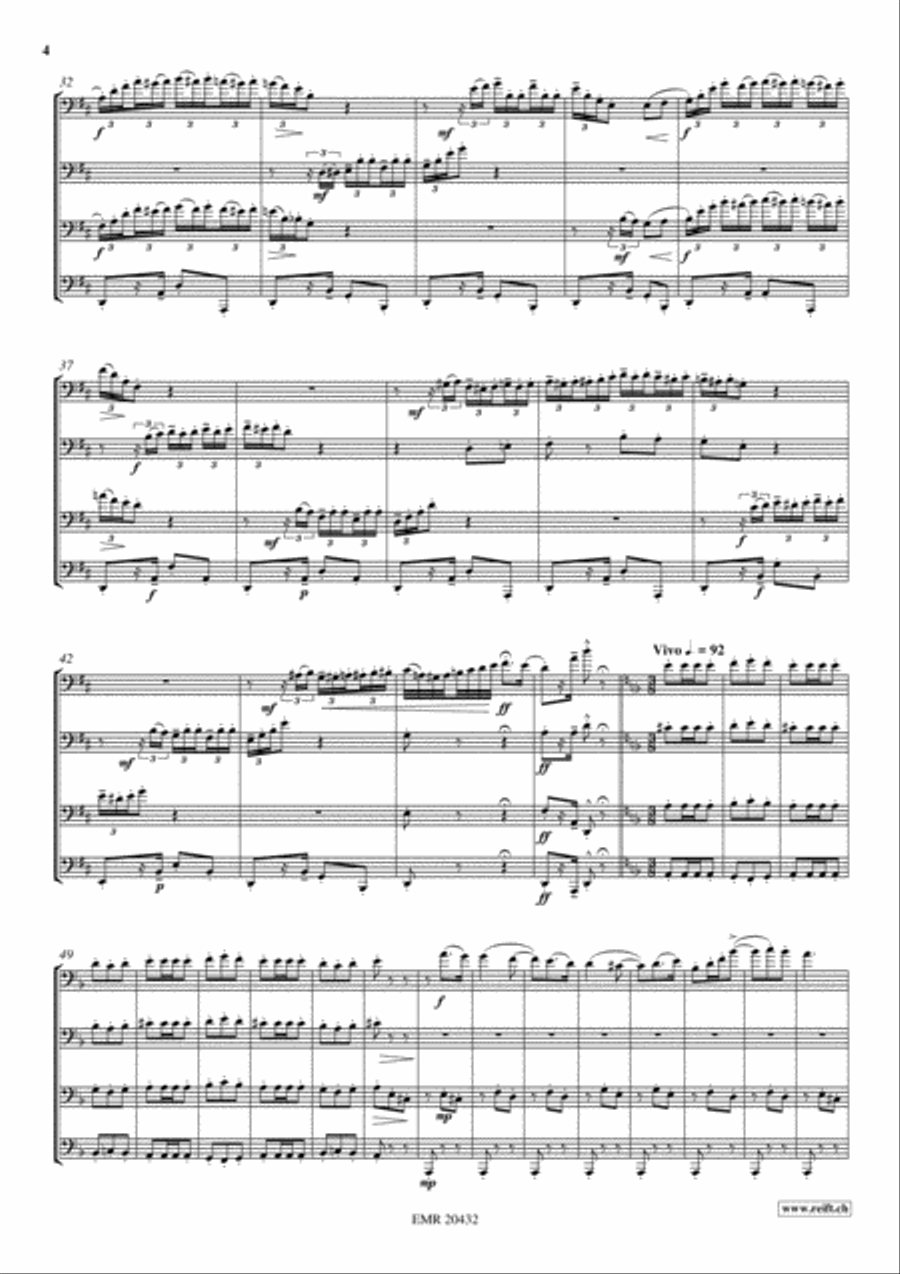 Carmen Fantasy Carmen Fantasy Trombone Quartet scores gallery preview page 4