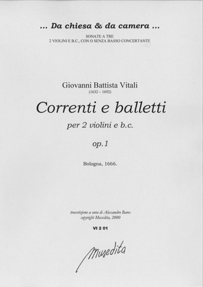 Correnti e balletti op.1 (Bologna, 1686)
