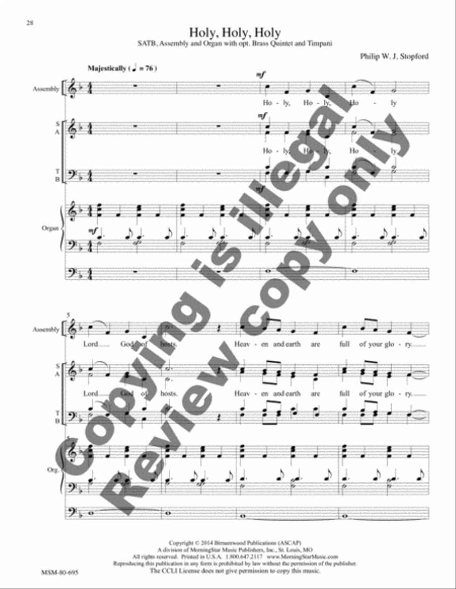 Mass of St. Luke the Evangelist (Choral Score) image number null