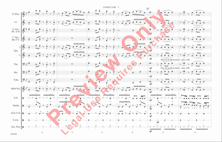 Push It Marching Band scores gallery preview page 4