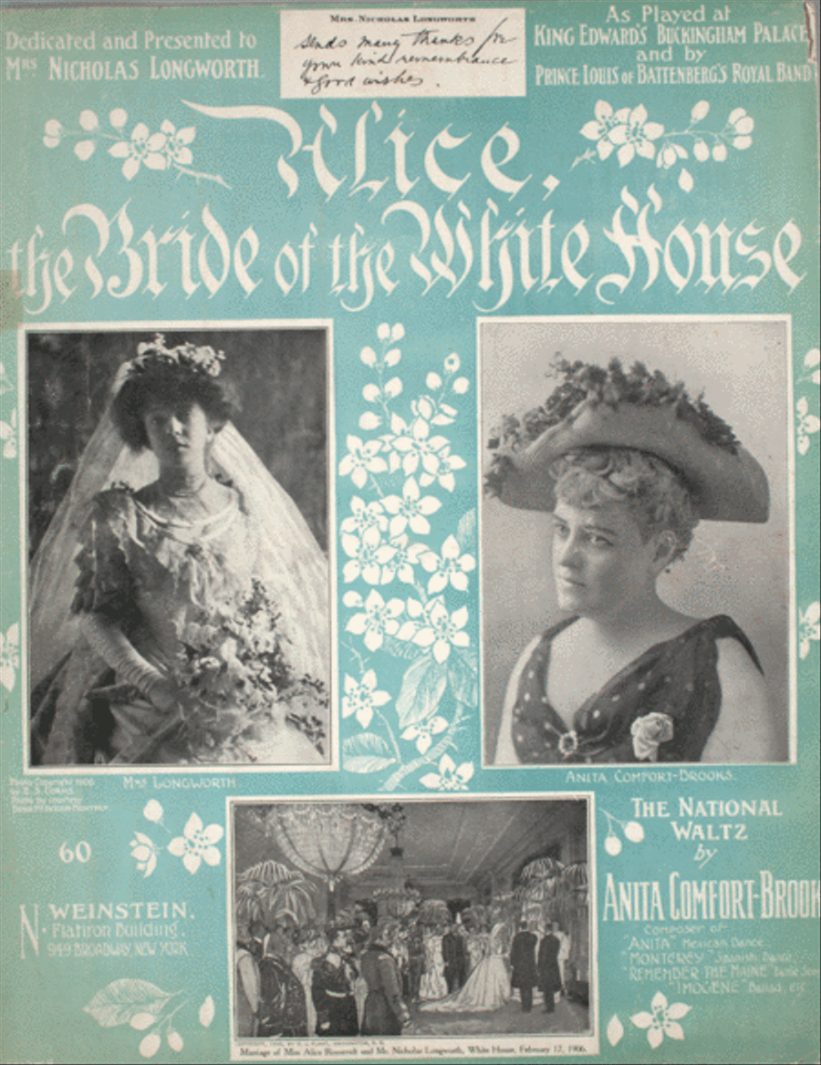 Alice, the Bride of the White House. Valse Piano Solo scores gallery preview page 1