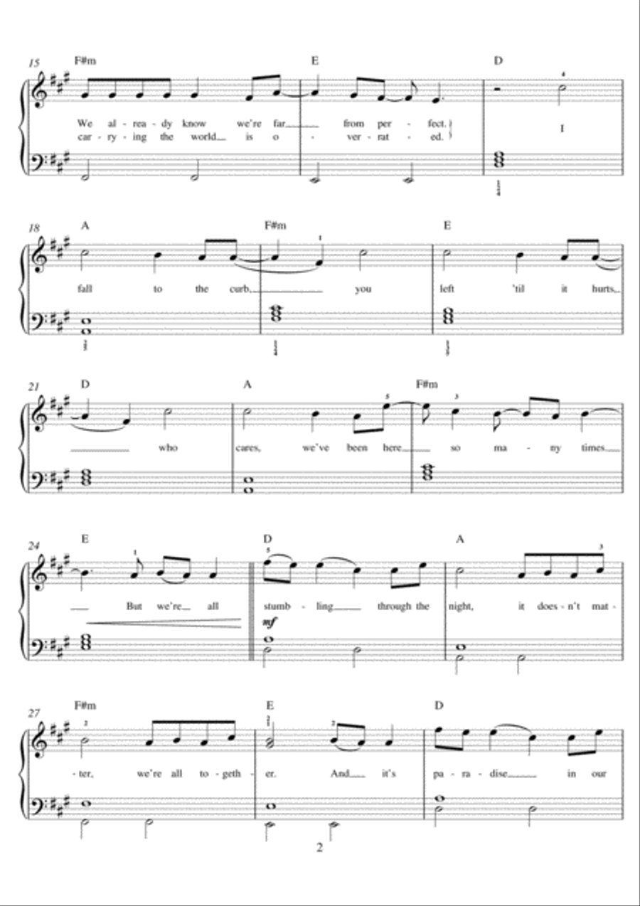 I Know You (featuring Bastille) Piano scores gallery preview page 2