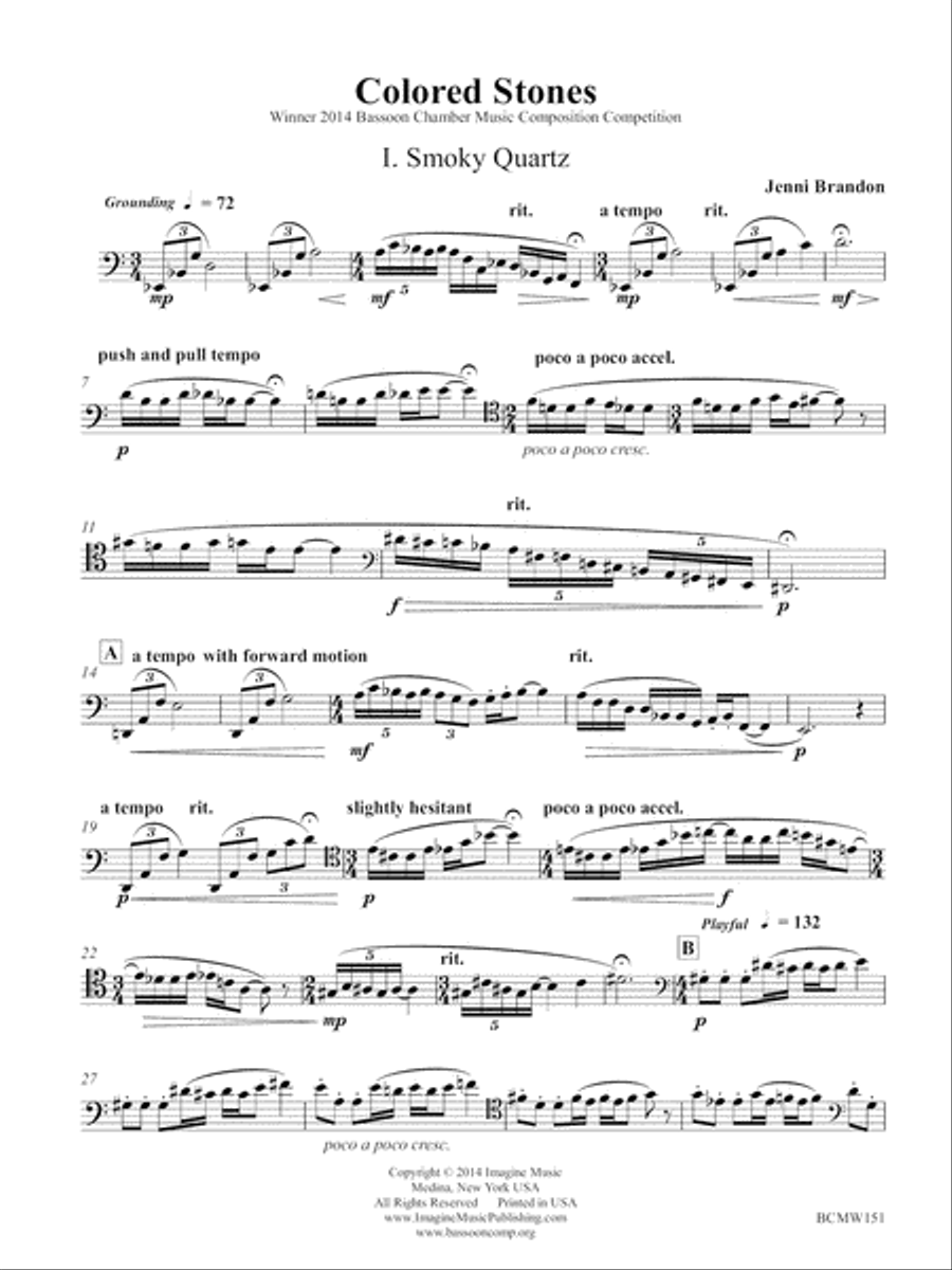 Colored Stones Bassoon Solo scores gallery preview page 8
