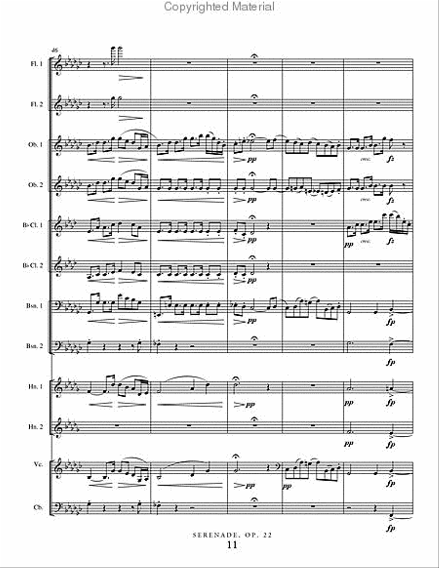 Serenade, Op. 22 Serenade, Op. 22 Concert Band scores gallery preview page 12
