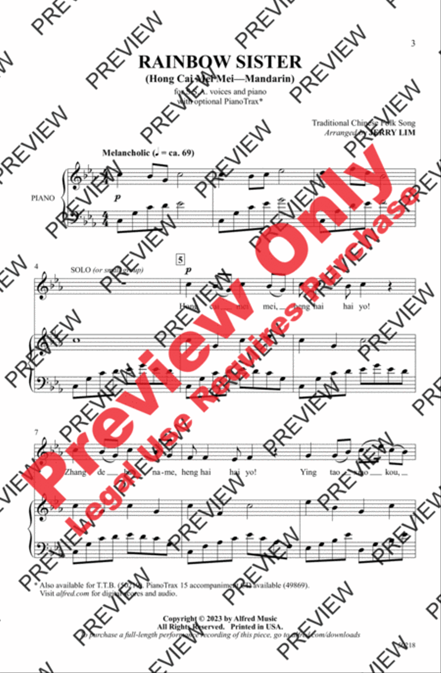 Rainbow Sister Rainbow Sister Women's Choir scores gallery preview page 3