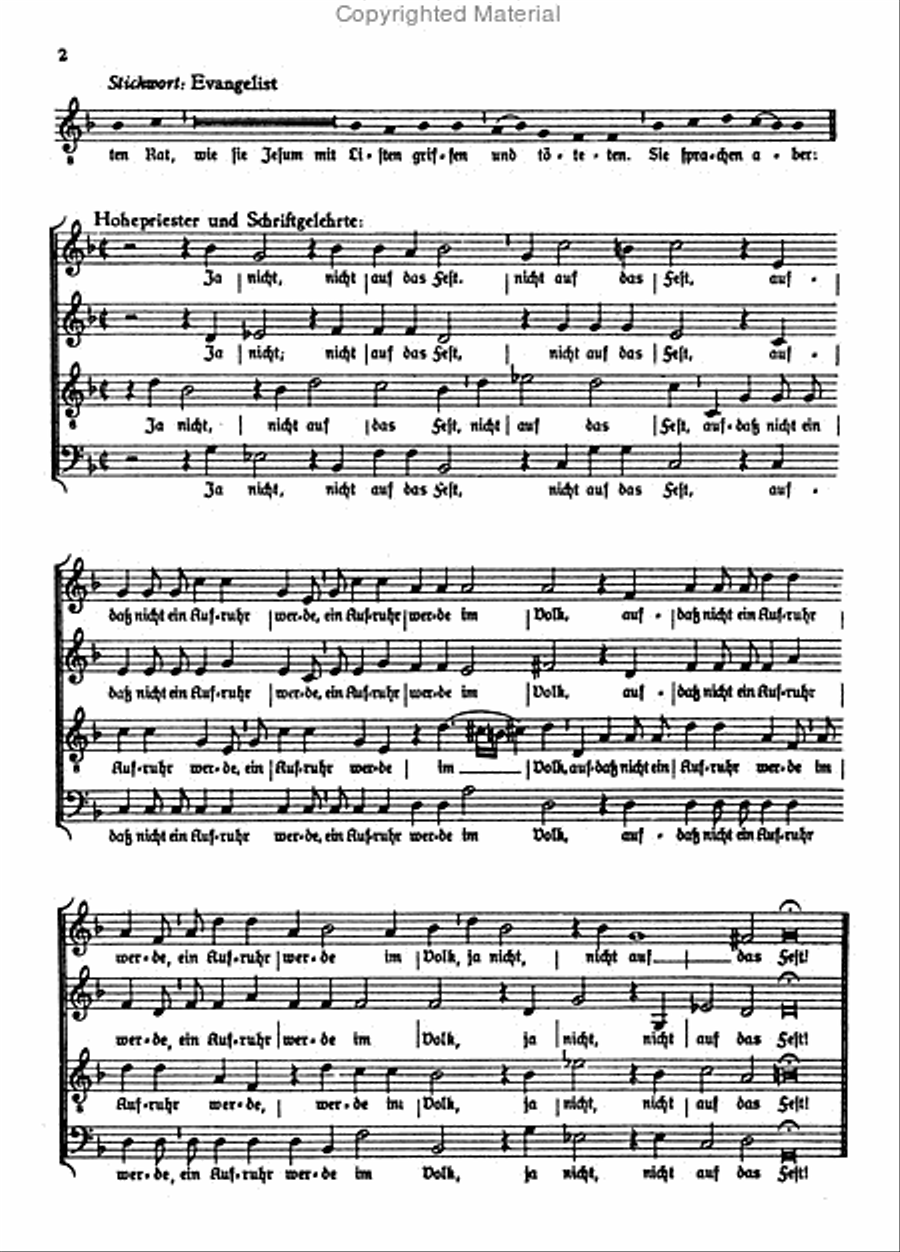 Matthäus-Passion SWV 479 4-Part scores gallery preview page 3