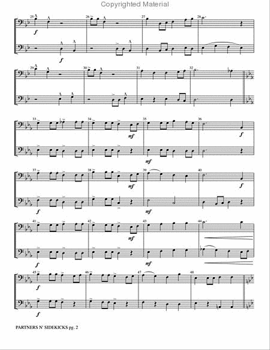 Partners n' Sidekicks Trombone Duet scores gallery preview page 4