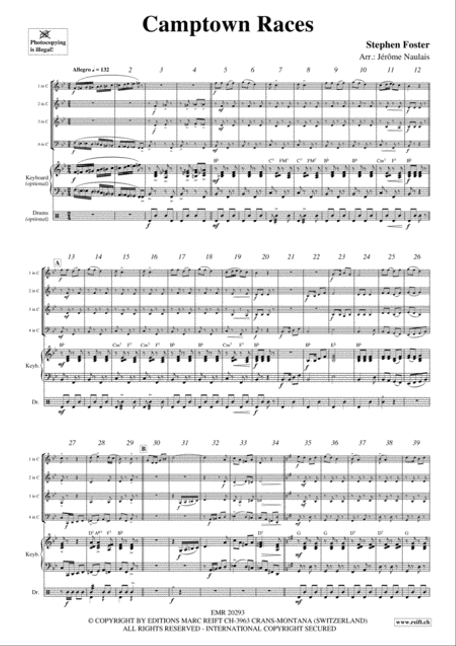 Camptown Races Camptown Races Concert Band scores gallery preview page 3
