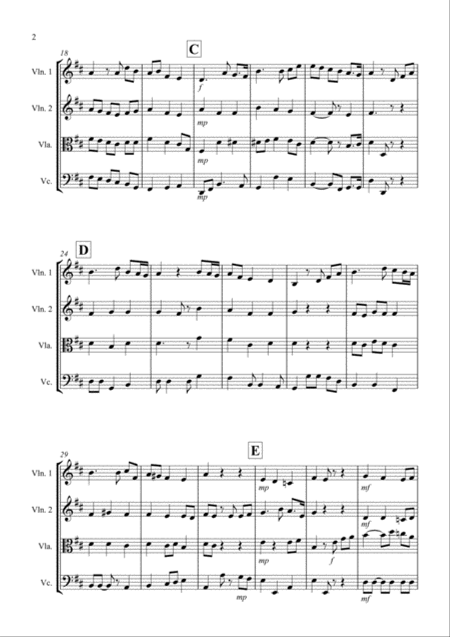 Jerusalem for String Quartet String Quartet scores gallery preview page 2