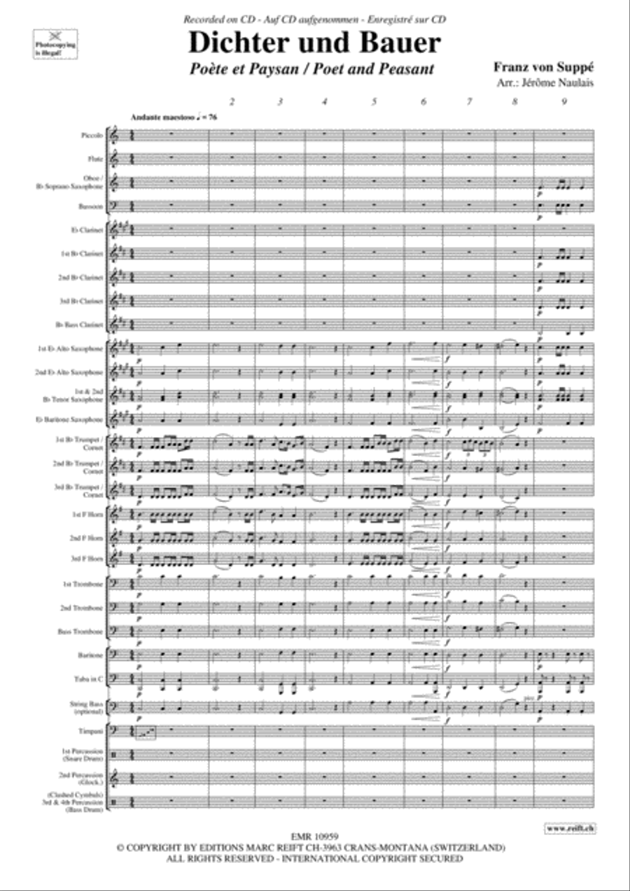 Dichter und Bauer Concert Band scores gallery preview page 4