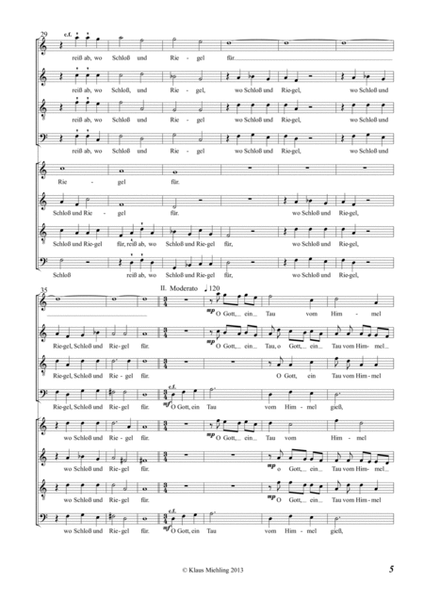 O Heiland, reiß die Himmel auf. Adventsmotette nach EG 7 für Doppelchor (SATB/SATB)