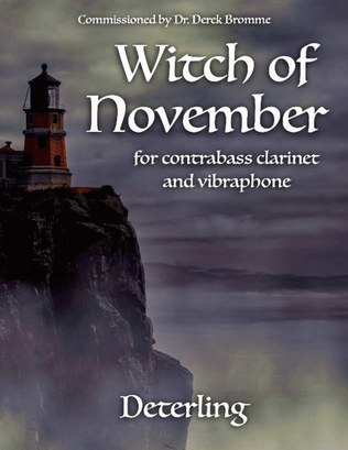 Book cover for Witch of November (for contrabass clarinet and vibraphone)