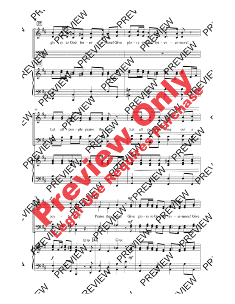 O Praise the Mighty Lord, Alleluia! (O Praise the Risen Lord, Alleluia!) 4-Part scores gallery preview page 8
