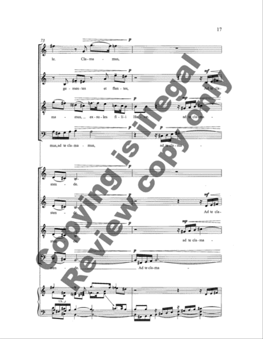 Four Marian Motets: 3. Salve Regina 4-Part scores gallery preview page 10