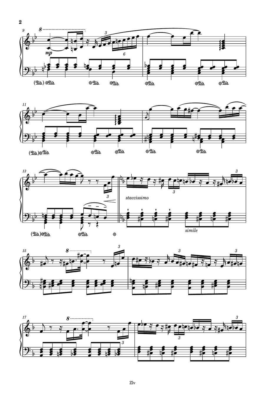 Moonlight Moonlight Piano Solo scores gallery preview page 2