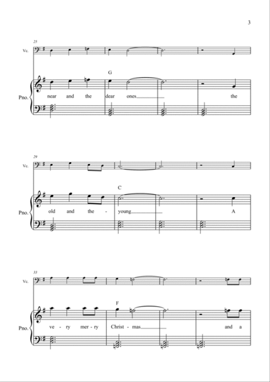 Happy Xmas (War Is Over) Piano scores gallery preview page 3