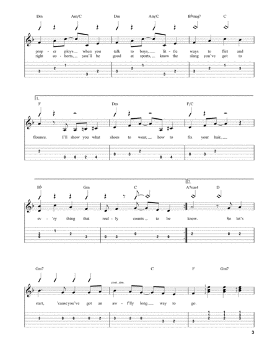 Popular (from Wicked) Guitar Tablature scores gallery preview page 3
