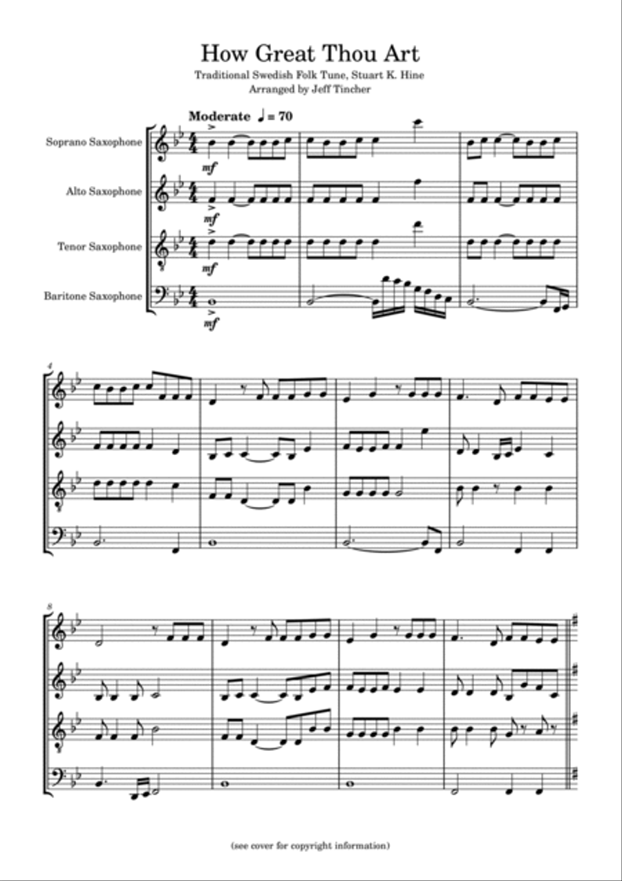 How Great Thou Art Woodwind Quartet scores gallery preview page 2
