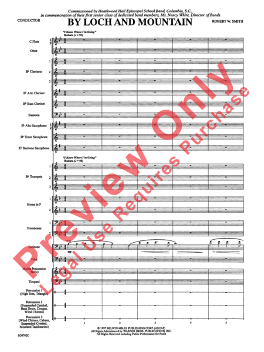 By Loch and Mountain Concert Band scores gallery preview page 4