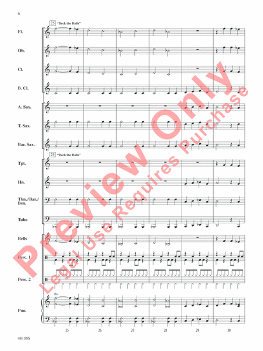 Holiday Rock Concert Band scores gallery preview page 7