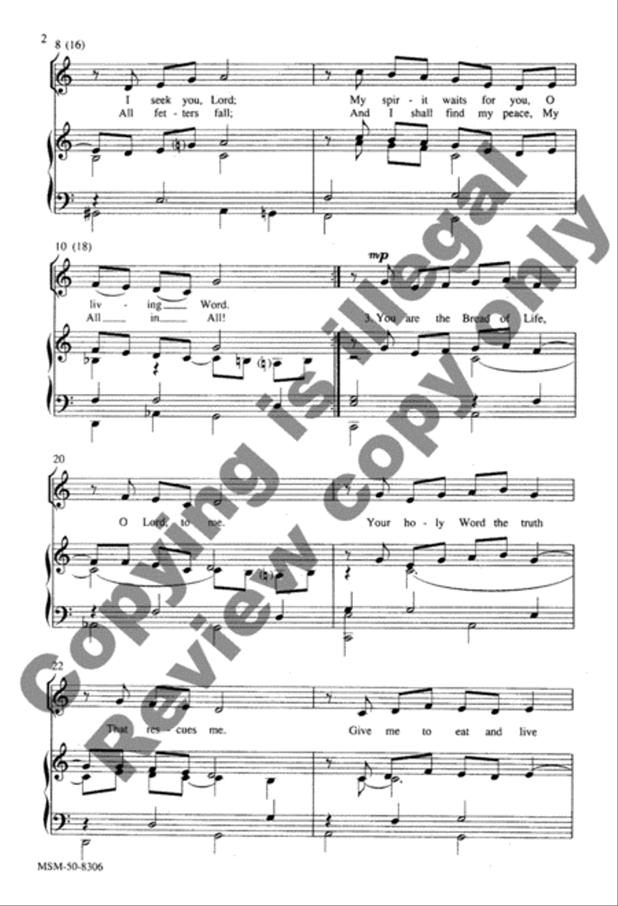 Break Now the Bread of Life Unison Choir scores gallery preview page 7