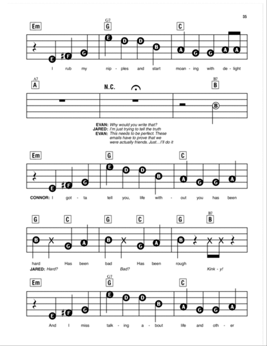 Sincerely, Me (from Dear Evan Hansen) Electronic Keyboard scores gallery preview page 2