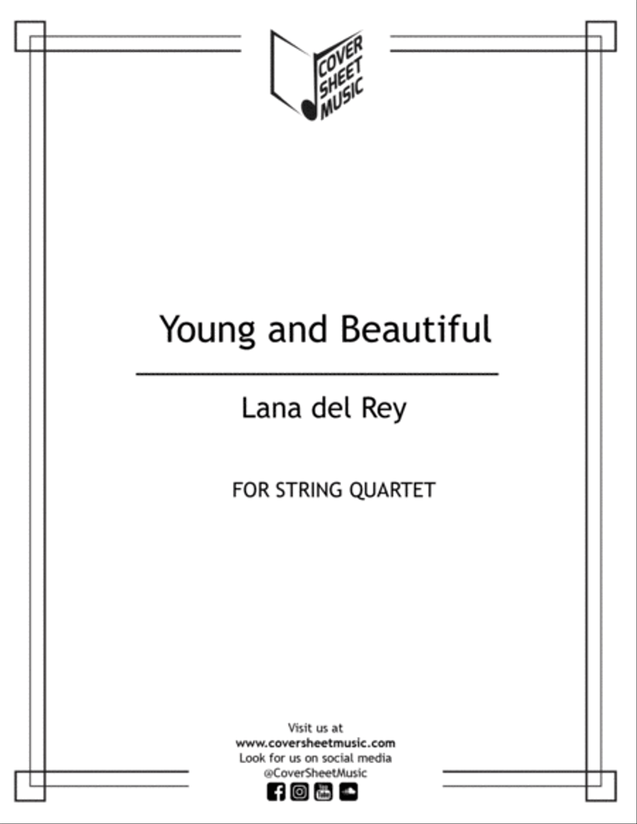 Young And Beautiful Young And Beautiful String Quartet scores gallery preview page 1