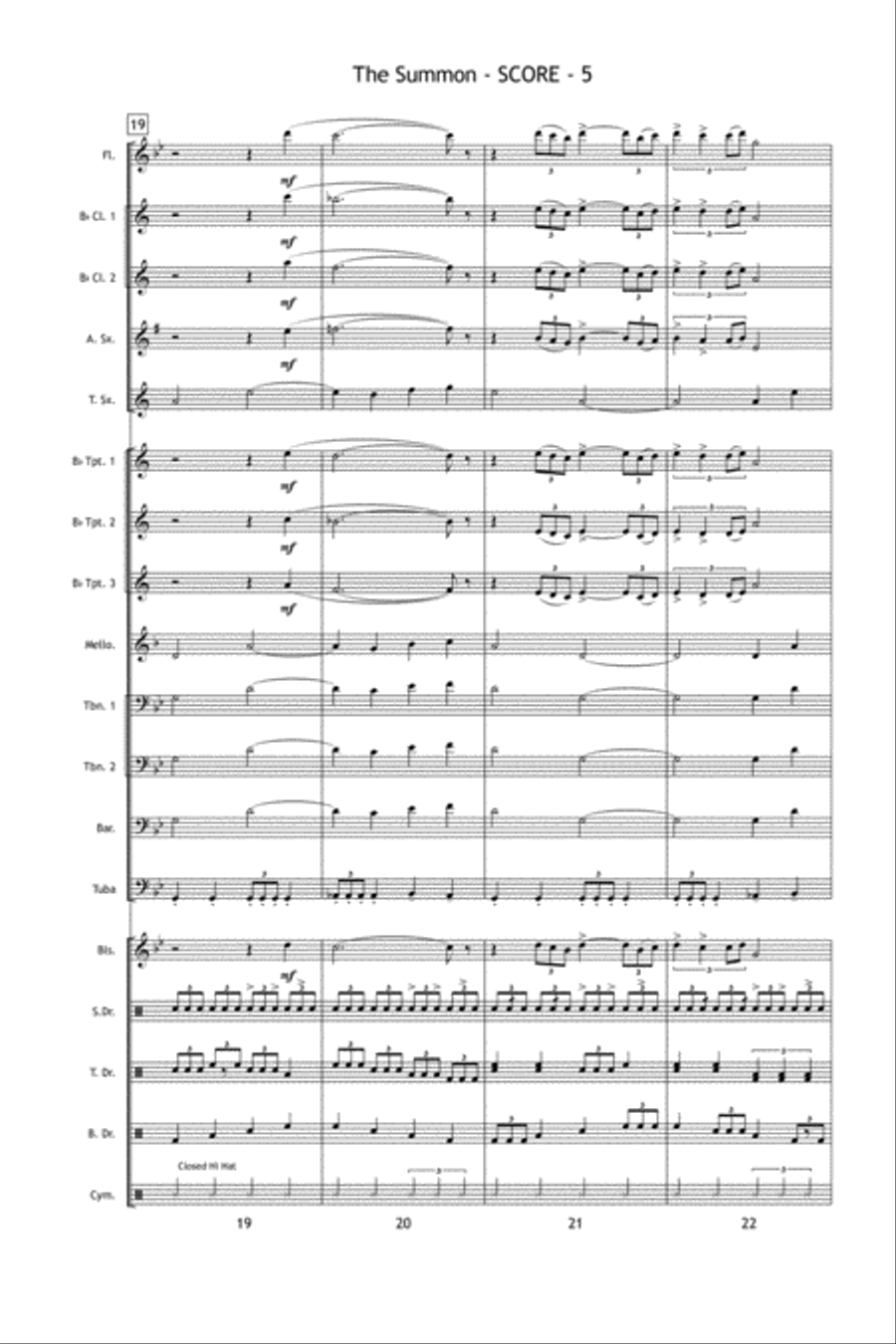 The Summon Marching Band scores gallery preview page 6