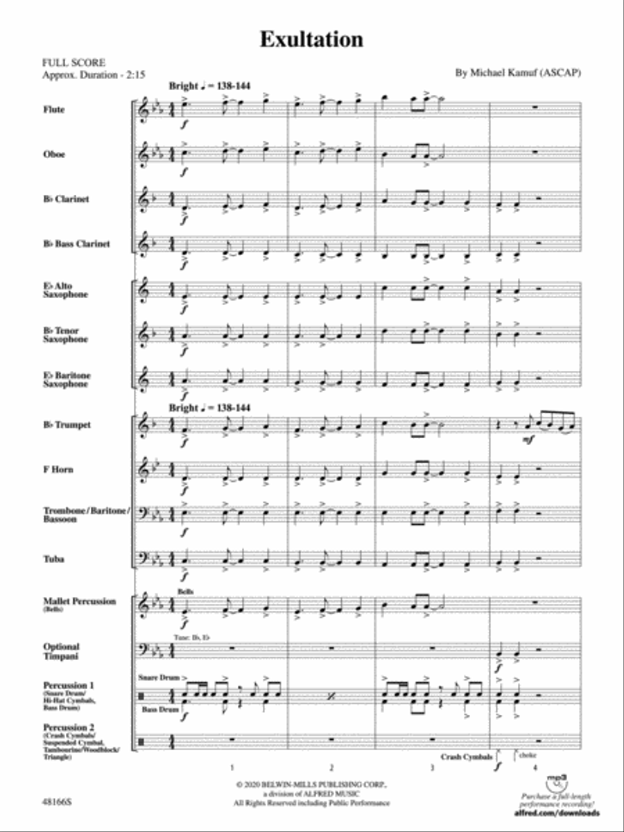 Exultation: Score Concert Band scores gallery preview page 3